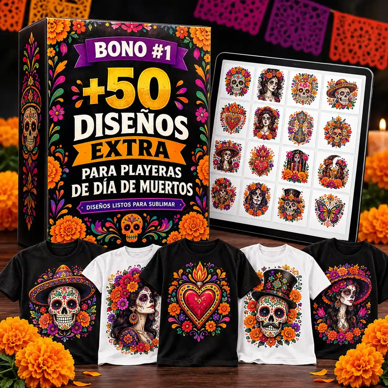 +50 Diseños Extra para Playeras del Día de Muertos